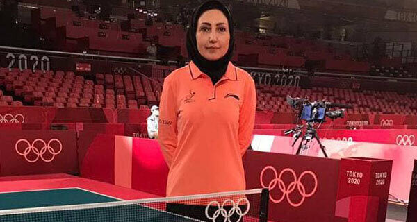 قضاوت داور بانوی ایران در مرحله نیمه نهایی تنیس روی میز المپیک