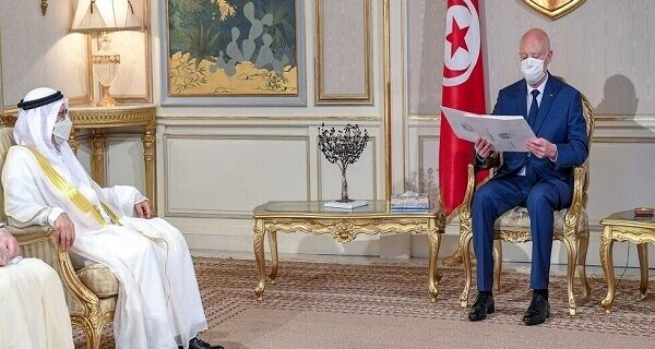 مشاور رئیس امارات با رئیس جمهور تونس دیدار کرد