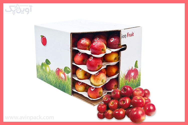 بهترین بسته بندی کارتنی سیب درختی صادراتی