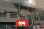 تصاویری از آتش سوزی یک مسافر خانه در حوالی میدان راه آهن تهران