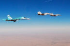 گشت هوایی جنگنده های سوریه و روسیه بر فراز بلندی های جولان