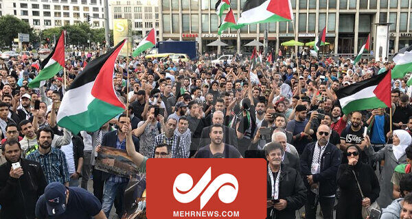 تظاهرات آلمانی ها در حمایت از مردم مظلوم فلسطین