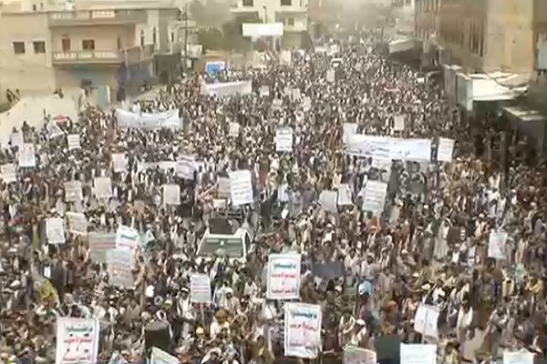 تظاهرات یمنی‌ها در «صنعاء» و «صعده»/ تأکید بر حمایت از فلسطین
