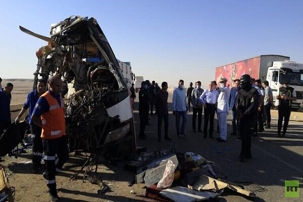 ۲۲ کشته در تصادف وحشتناک اتوبوس در جنوب مصر+ تصاویر