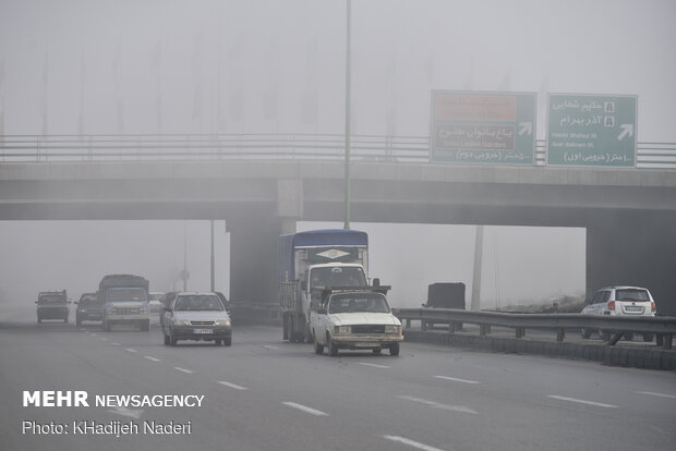 هوای اصفهان مه آلود است/غلظت آلاینده‌های جوی افزایش می‌یابد