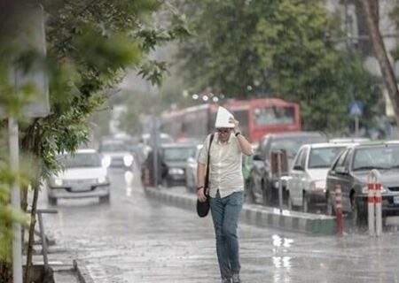 پیش‌بینی رگبار باران و وقوع تندباد در برخی استان‌ها