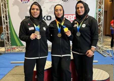 ۳ مدال نقره بانوان پاورلیفتینگ ایران در آسیا