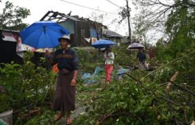 تخریب ۷۱ خانه بر اثر گردباد در یانگون میانمار