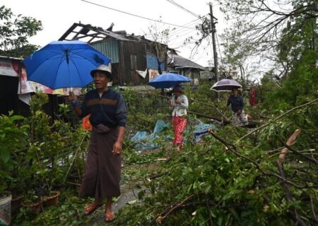 تخریب ۷۱ خانه بر اثر گردباد در یانگون میانمار