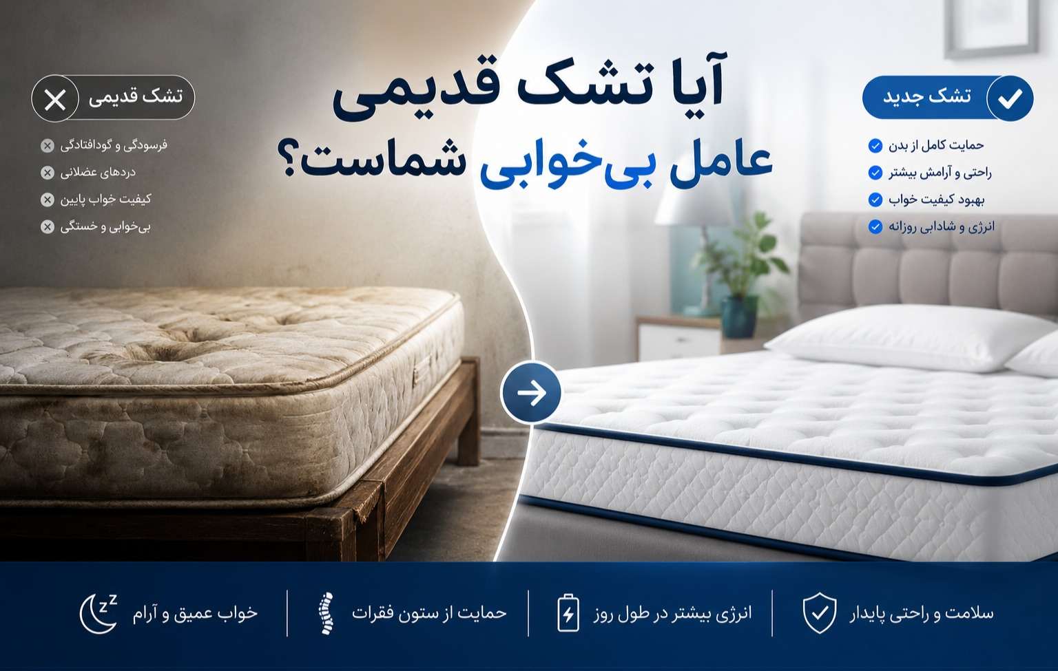 آیا تشک قدیمی عامل بی‌خوابی شماست؟